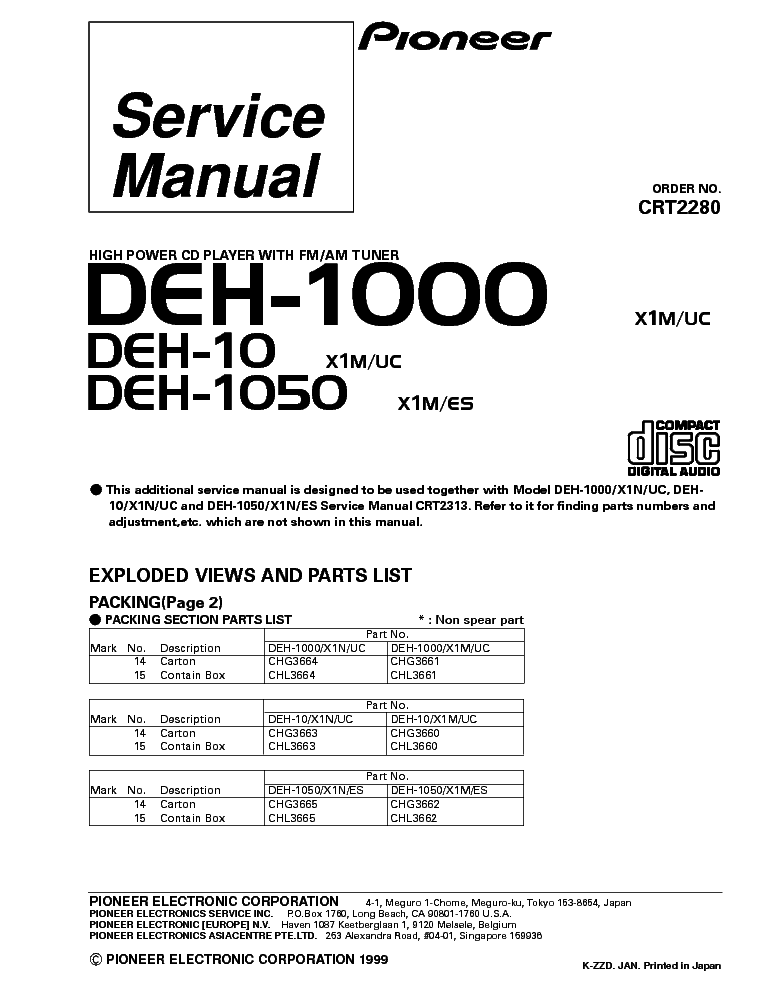 pioneer deh-44hd wiring diagram