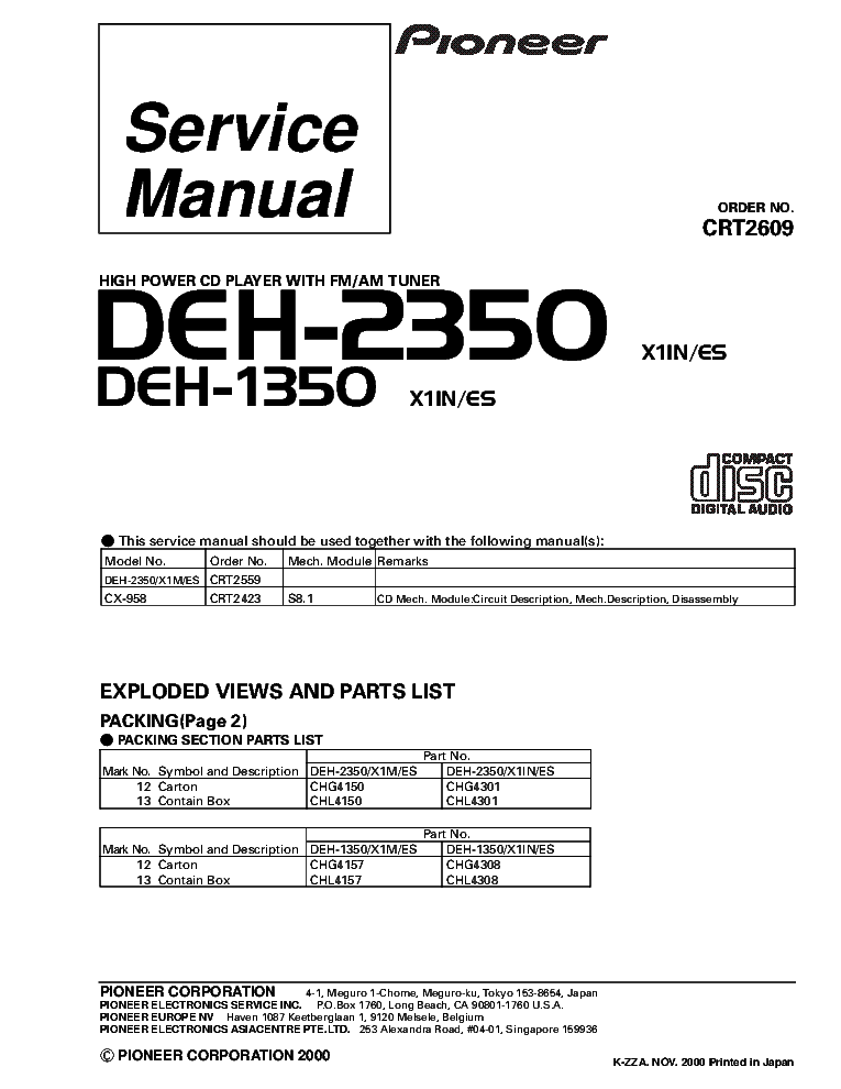 pioneer deh p5900ib wiring diagram