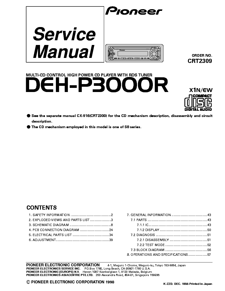 pioneer deh p6600 wiring diagram