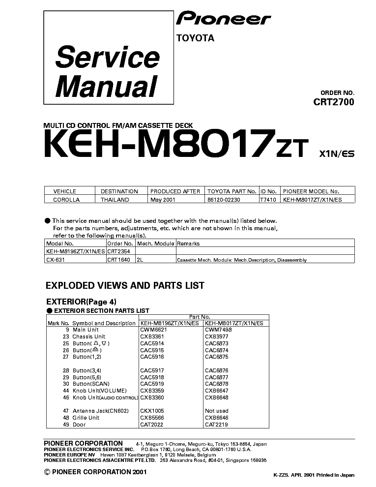 pioneer deh-p735 wiring diagram