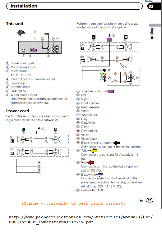 pioneer deh-x1910ub wiring diagram