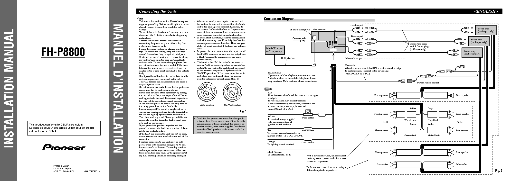 pioneer fh p8000bt wiring diagram