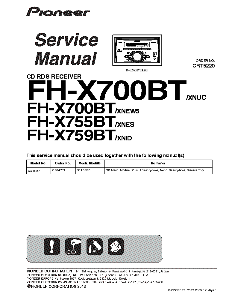 pioneer fh-x700bt wiring instructions