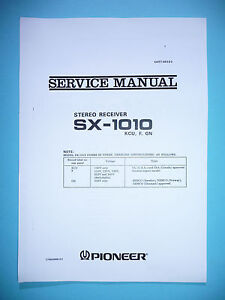 pioneer sx-1010 wiring diagram