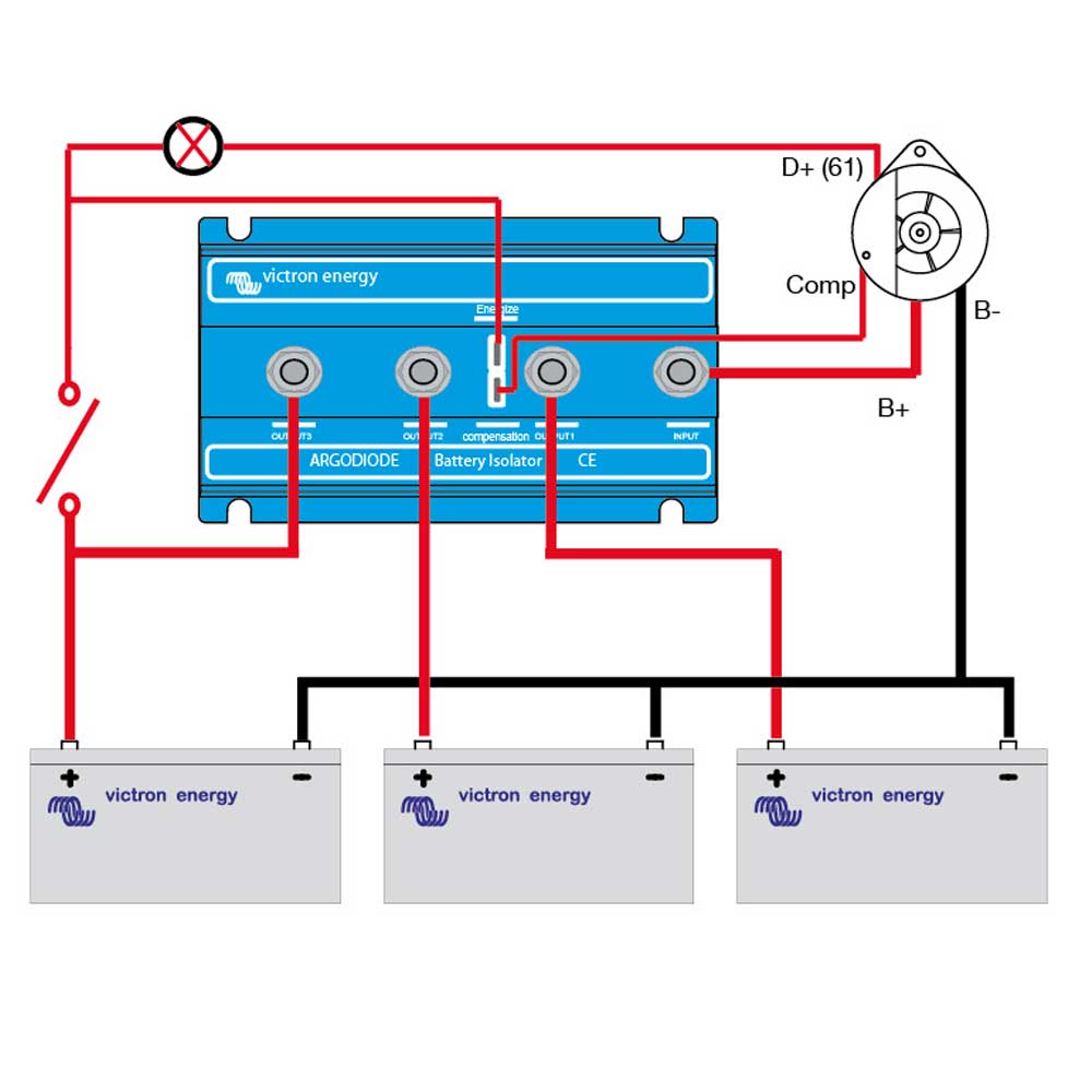 piranha dual battery isolator wiring diagram