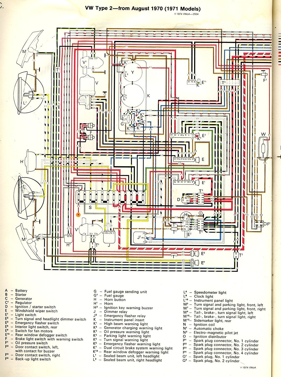 porsche 356c wiring diagram