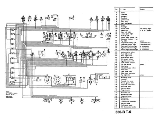 porsche 356c wiring diagram