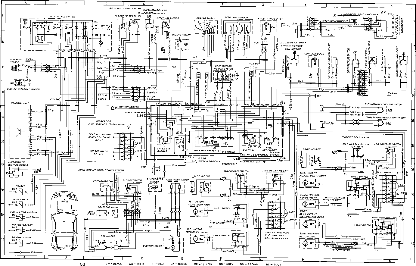 porsche 928 wiring diagram a b c