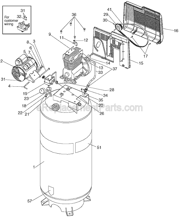 porter cable air compressor wiring diagram