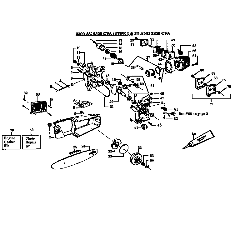 poulan 2055 chainsaw fuel line diagram
