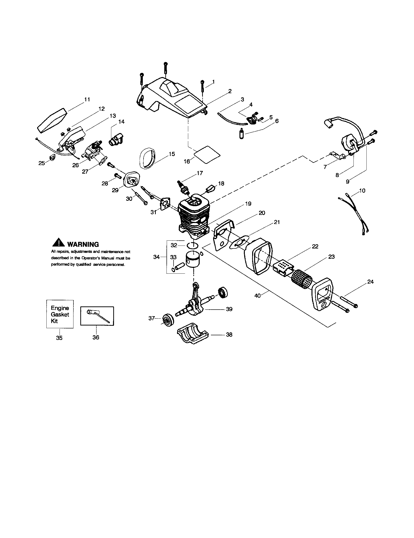 poulan 2450 chainsaw fuel line diagram