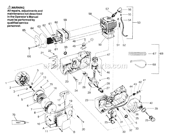 poulan 2450 chainsaw fuel line diagram