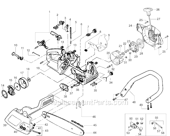 poulan 2450 chainsaw fuel line diagram