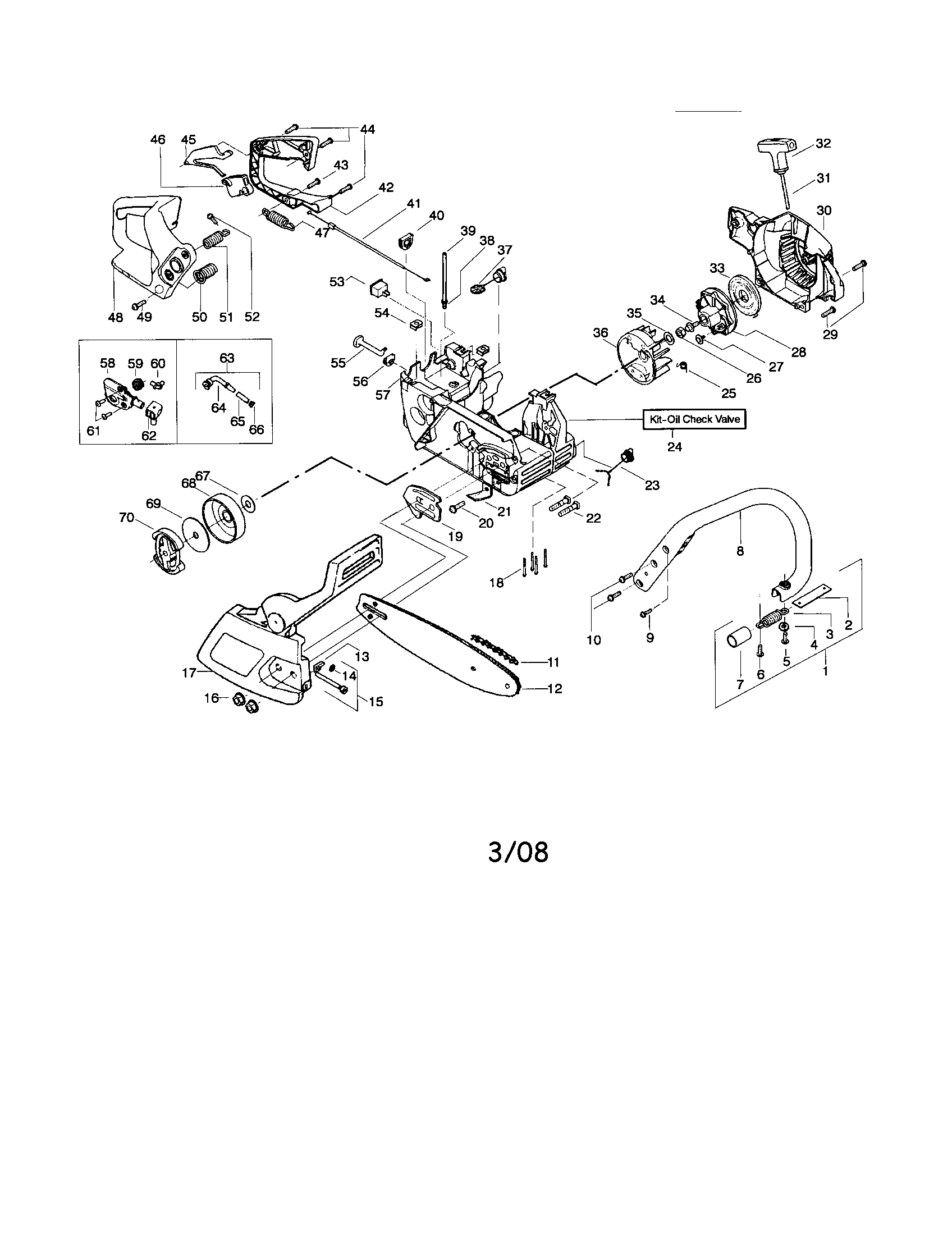 poulan 2450 chainsaw fuel line diagram