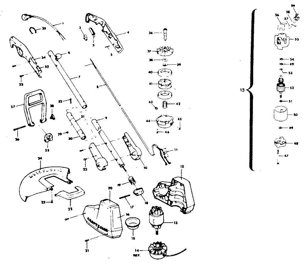 poulan hd145h42 parts diagram