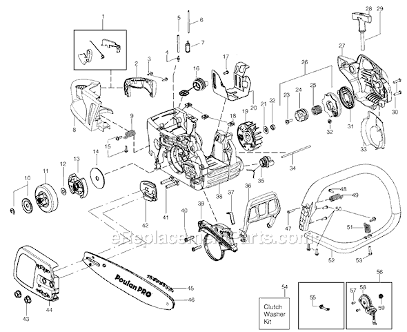 poulan pro 260 chainsaw fuel line diagram