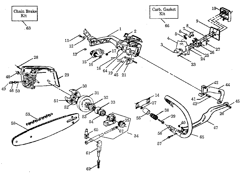 poulan pro 260 parts diagram