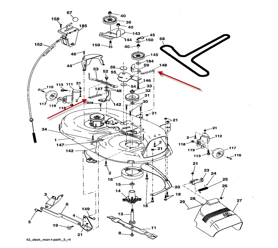 poulan pro 300ex drive belt diagram