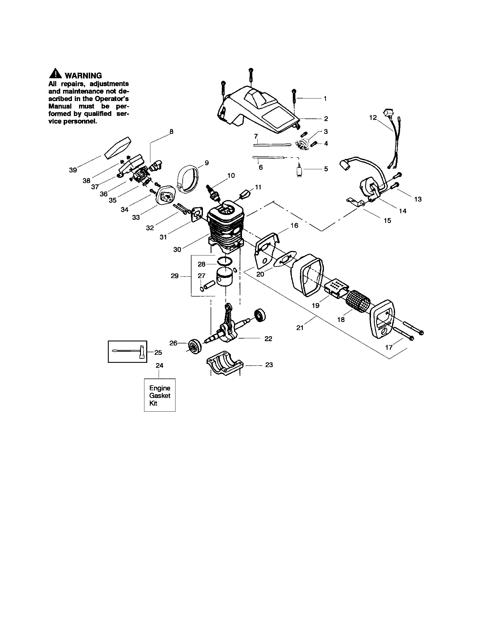 poulan pro pp330 parts diagram