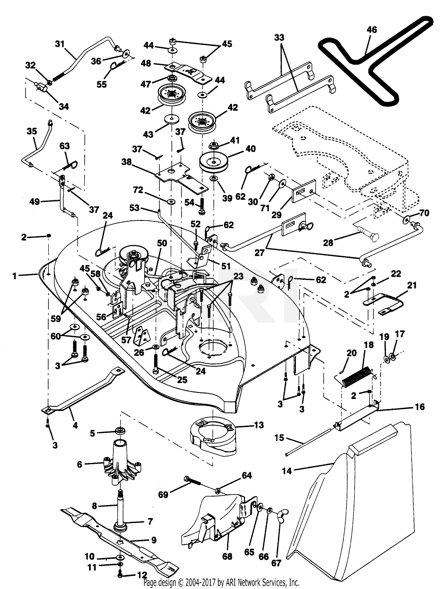 poulan pro pp3516avx parts diagram