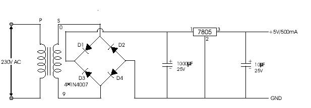 power supply circuit diagram using 7805 and 7812