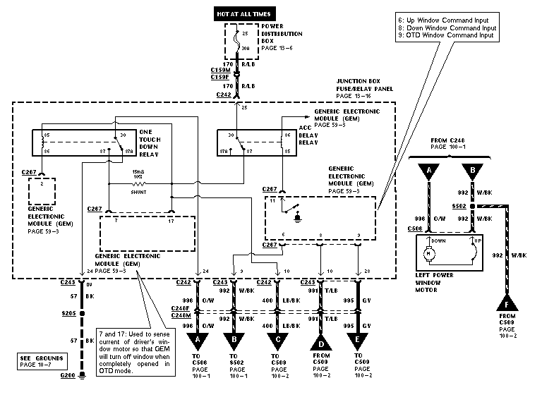 power windows electrical wiring diagram for 2000 rx300