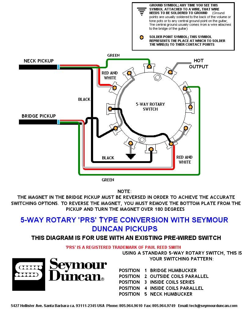 prs swamp ash special rotary wiring diagram