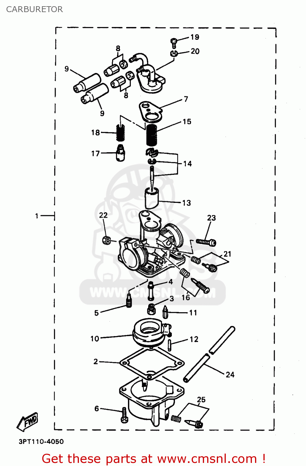 pw50 carb diagram