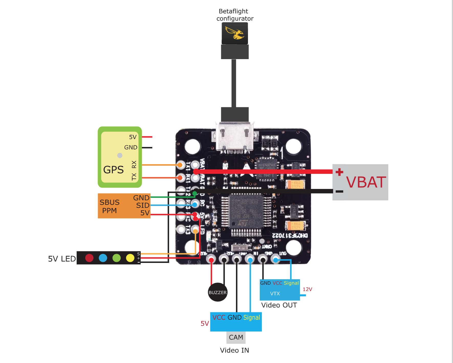 quadcopter esc wiring diagram