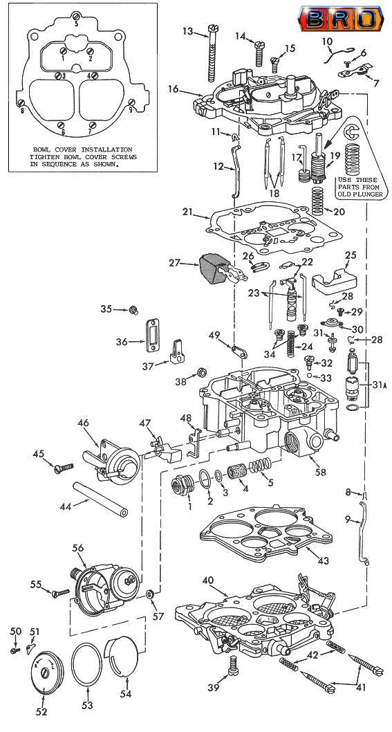 quadrajet parts diagram