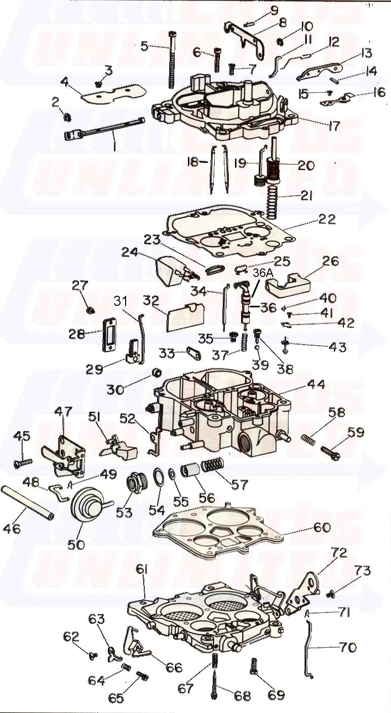 quadrajet parts diagram