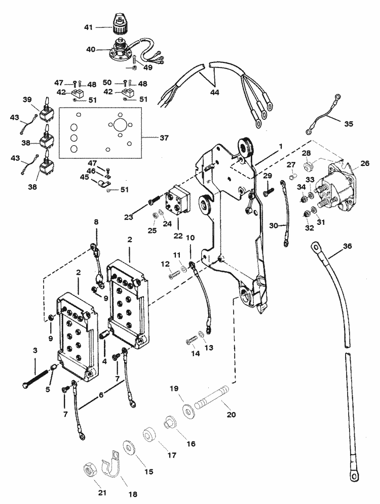 quicksilver throttle control parts diagram