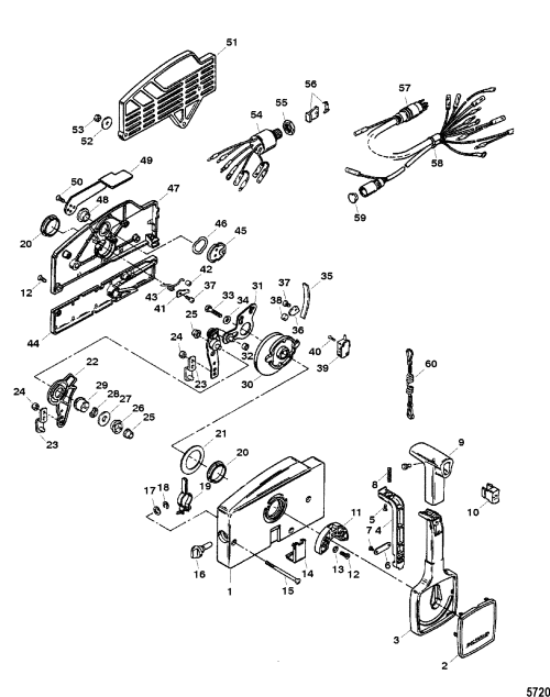 quicksilver throttle control parts diagram