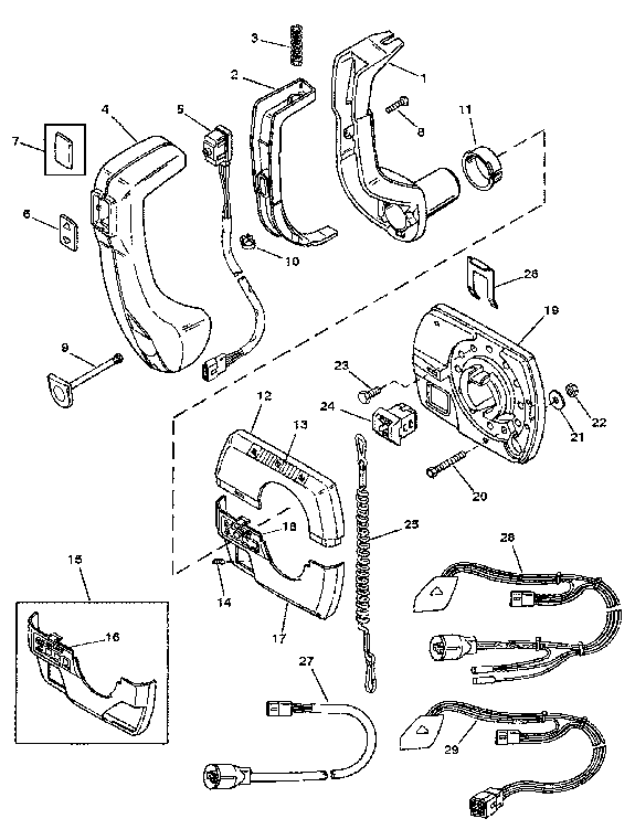 quicksilver throttle control parts diagram