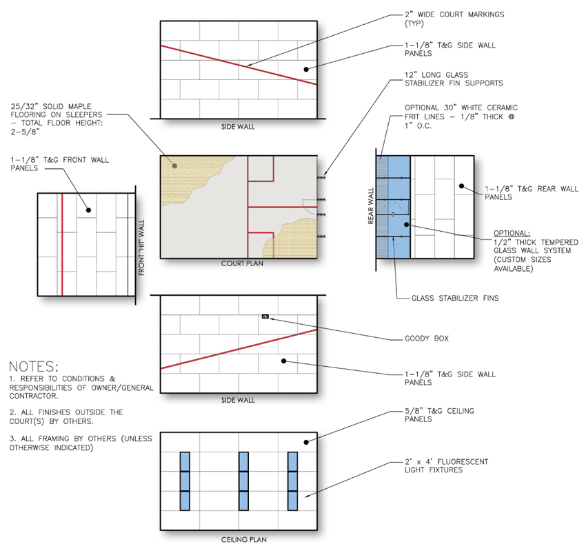 racquetball court diagram