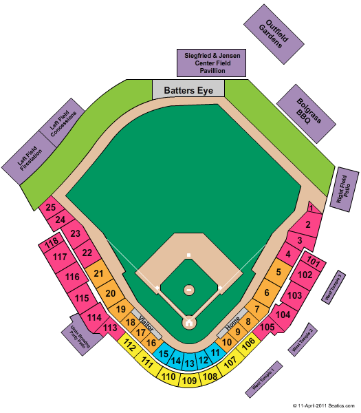 raley field seating diagram