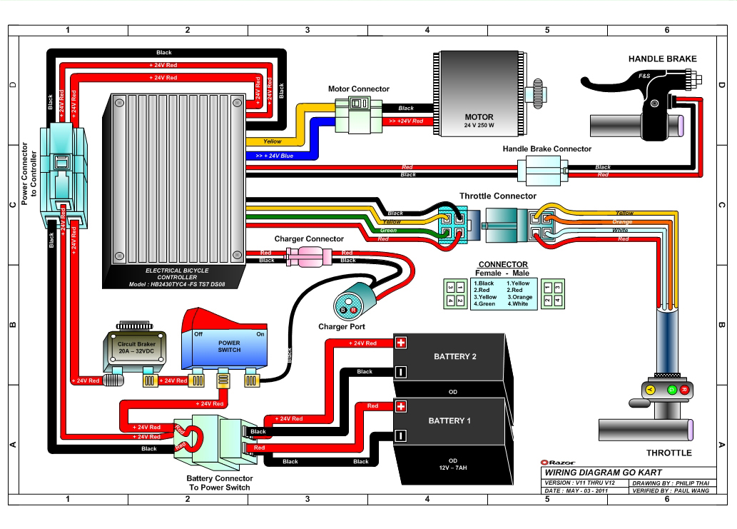 razor e100 wiring diagram