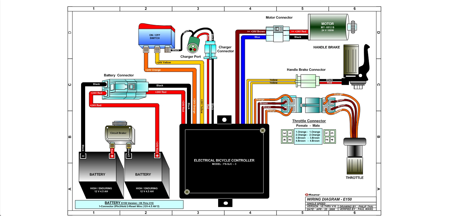 razor e200 electric scooter wiring diagram from switch