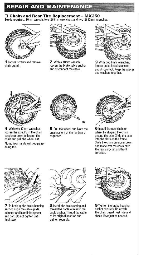 razor e300 parts diagram