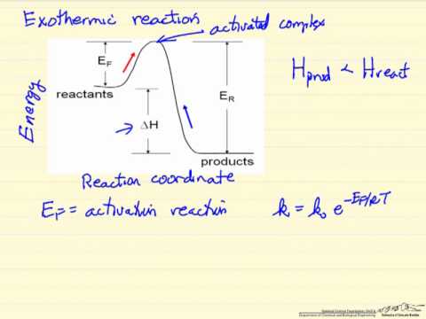 reaction coordinate diagram exothermic