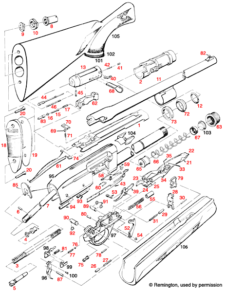 remington 1100 trigger assembly diagram