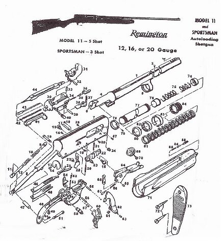 Remington 870 Wingmaster Schematic