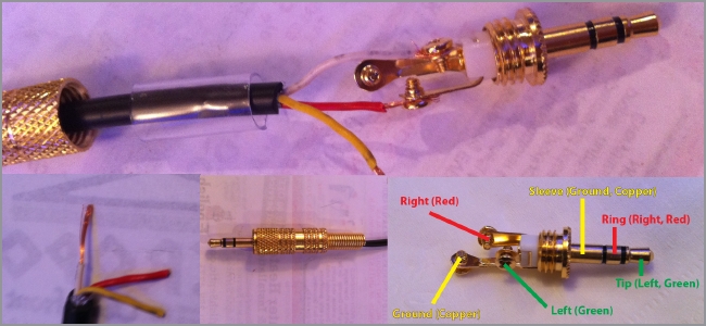 rewiring headphones jack