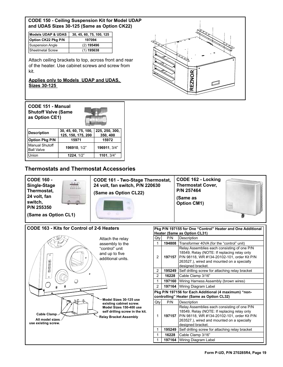 reznor heater parts diagram