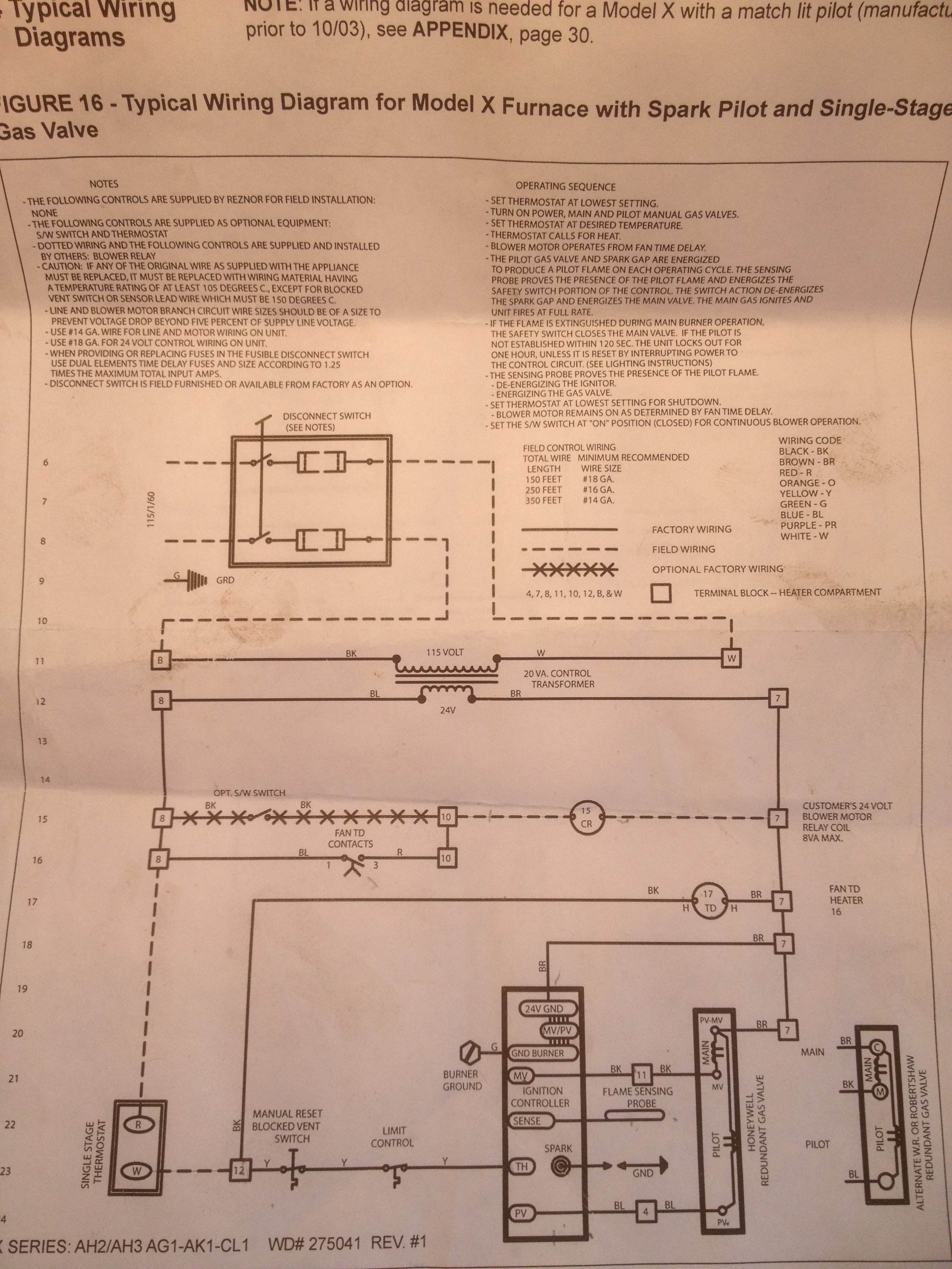 reznor xl 105 wiring diagram