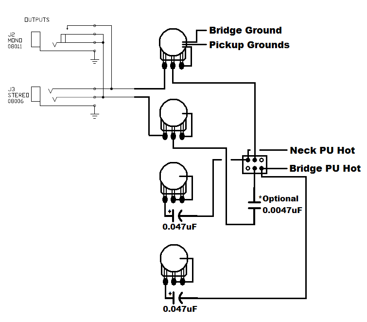 rickenbacker 4001 with rick-o-sound wiring diagram