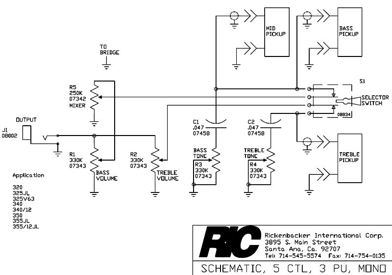 rickenbacker 5 pot wiring diagram