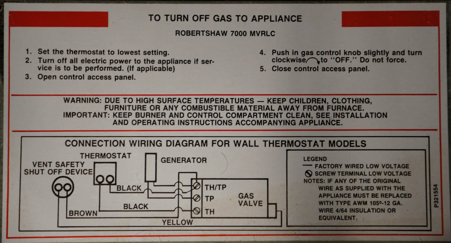 robertshaw thermostat wiring diagram