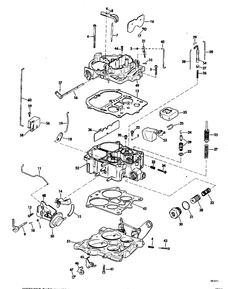 rochester 4 barrel carburetor diagram