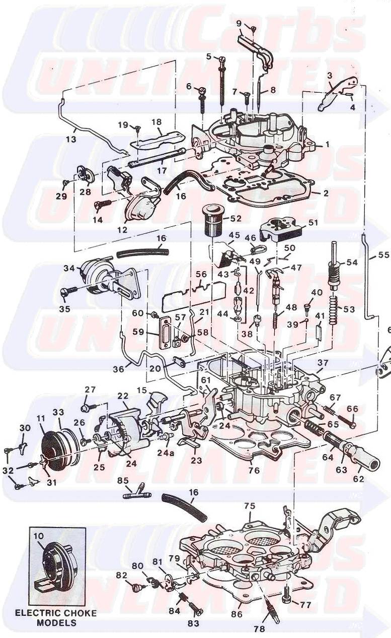 rochester quadrajet parts diagram